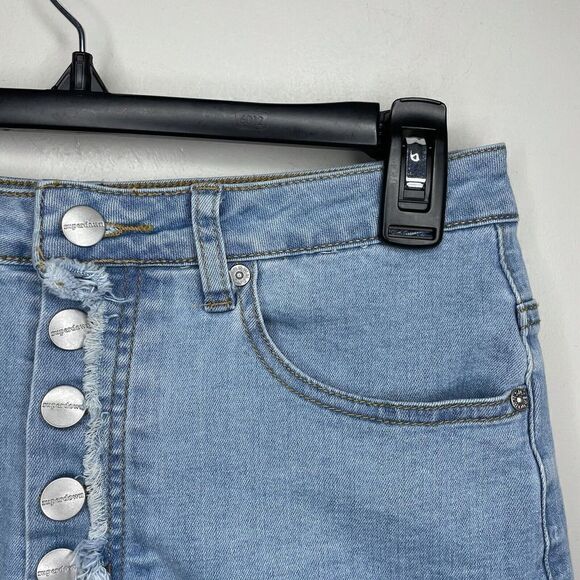 SUPERDOWN Womens Blanka Cut-Off Denim Shorts EUC Button-Fly Ghost Pockets 28 - Picture 4 of 9
